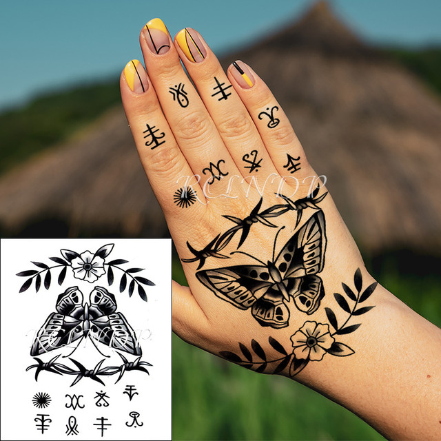 Etiqueta Do Tatuagem Temporária à prova d' água Tamanho Da Mão Da